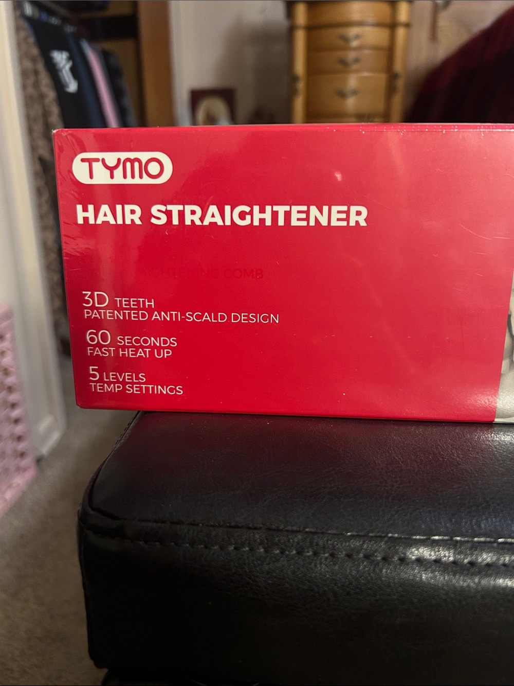 Red Hair Straightener - Professional 5-Level Temperature